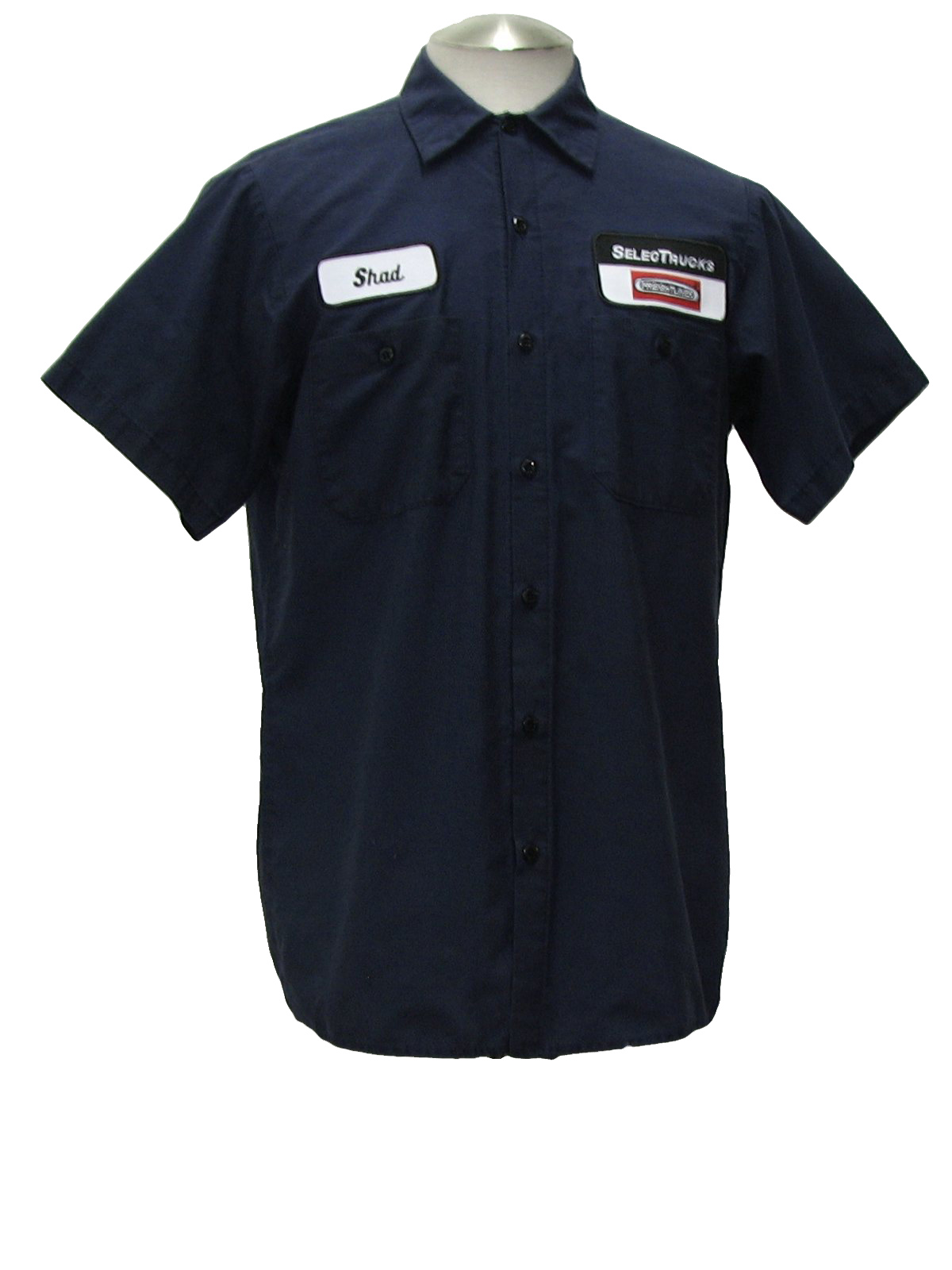 Retro Nineties Shirt: 90s -Cintas- Mens navy blue cotton polyester ...