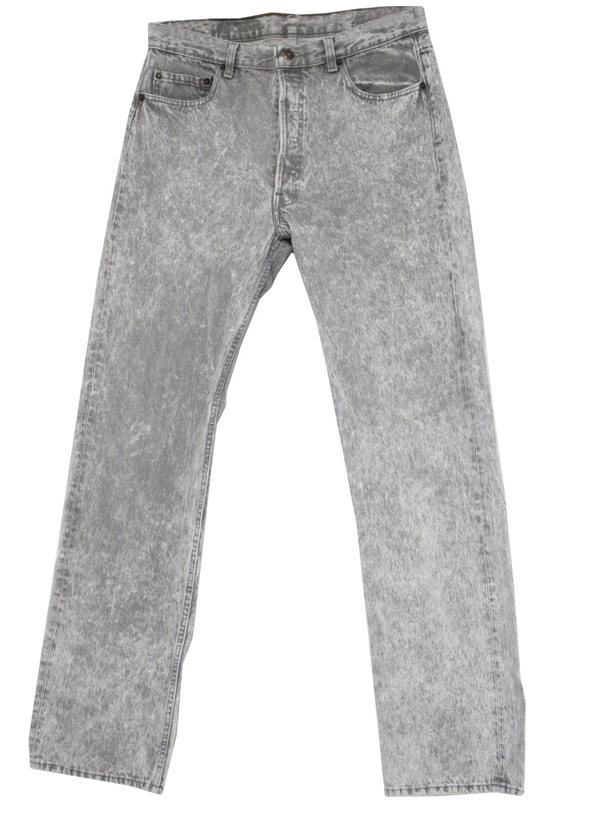 Levis 1980s Vintage Pants: 80s -Levis- Mens light grey acid wash cotton ...