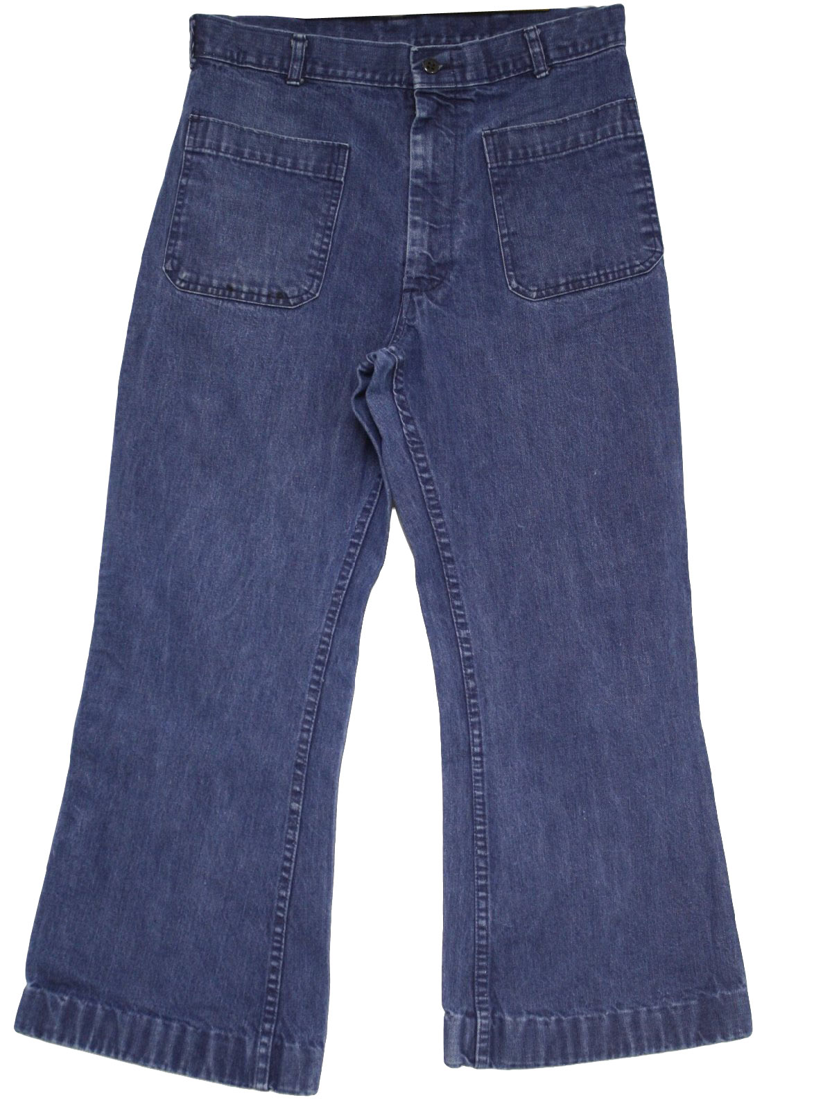 Vintage 70s Bellbottom Pants: 70s -Coastal Industries- Mens blue cotton ...