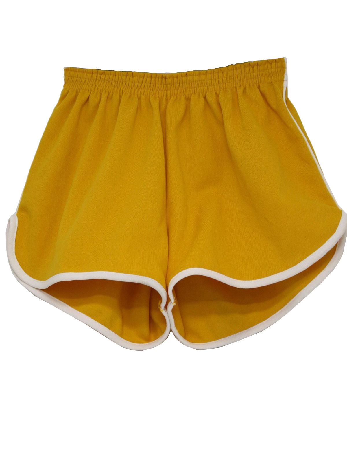 1970's Shorts (Size Label): 70s -Size Label- Unisex golden yellow with ...