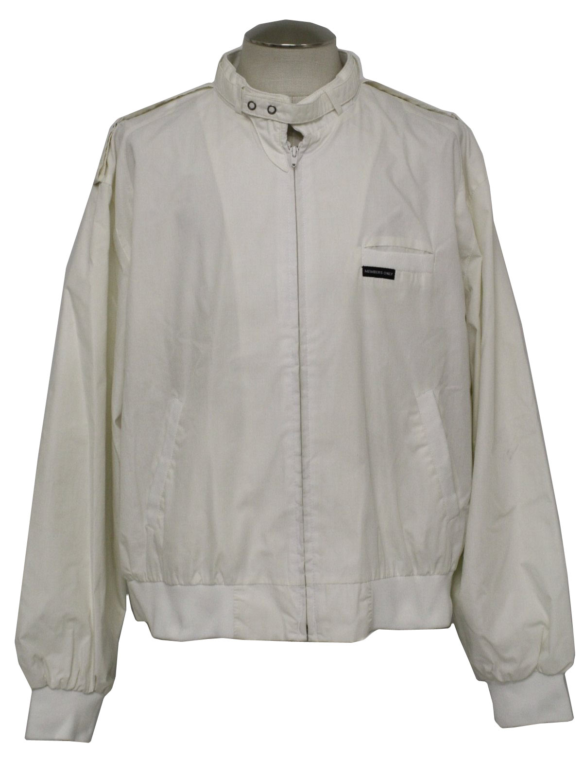 Retro Eighties Jacket: 80s -Members Only- Mens white polyester cotton ...
