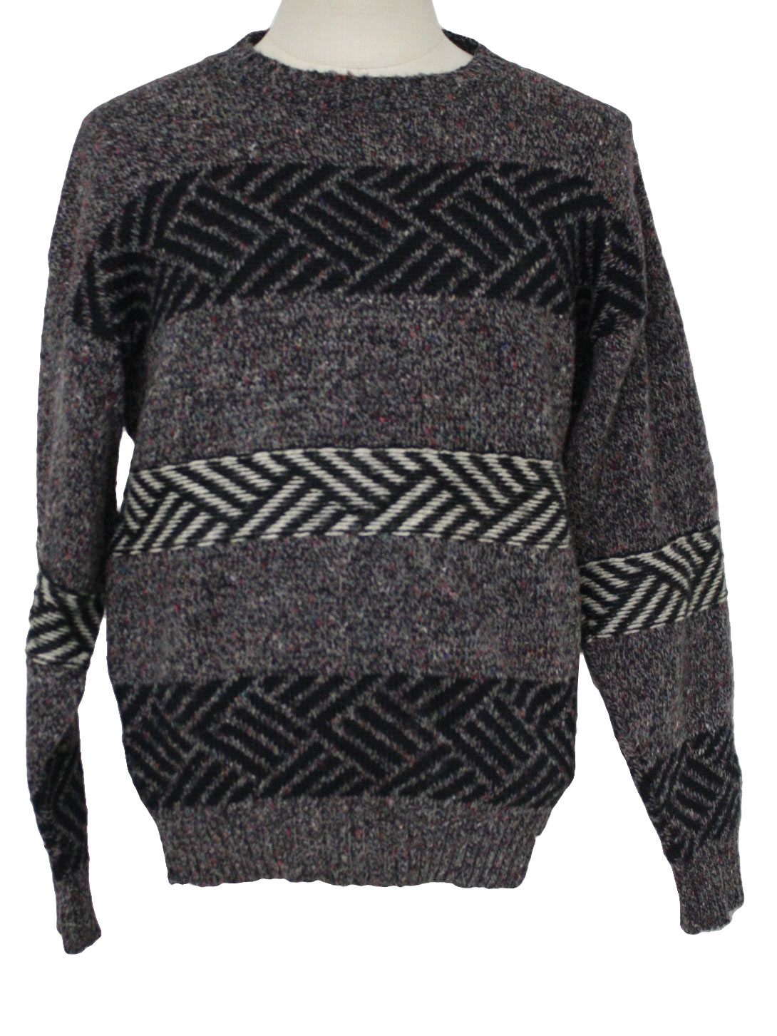 1980's Sweater (Prego): 80s -Prego- Mens black, grey, white, green, red ...