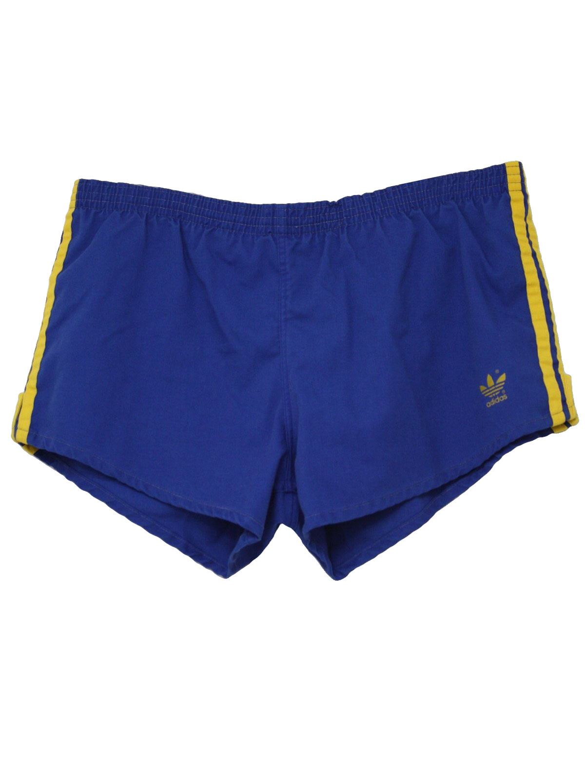 1980's Retro Shorts: 80s -Adidas- Mens blue and yellow cotton and ...
