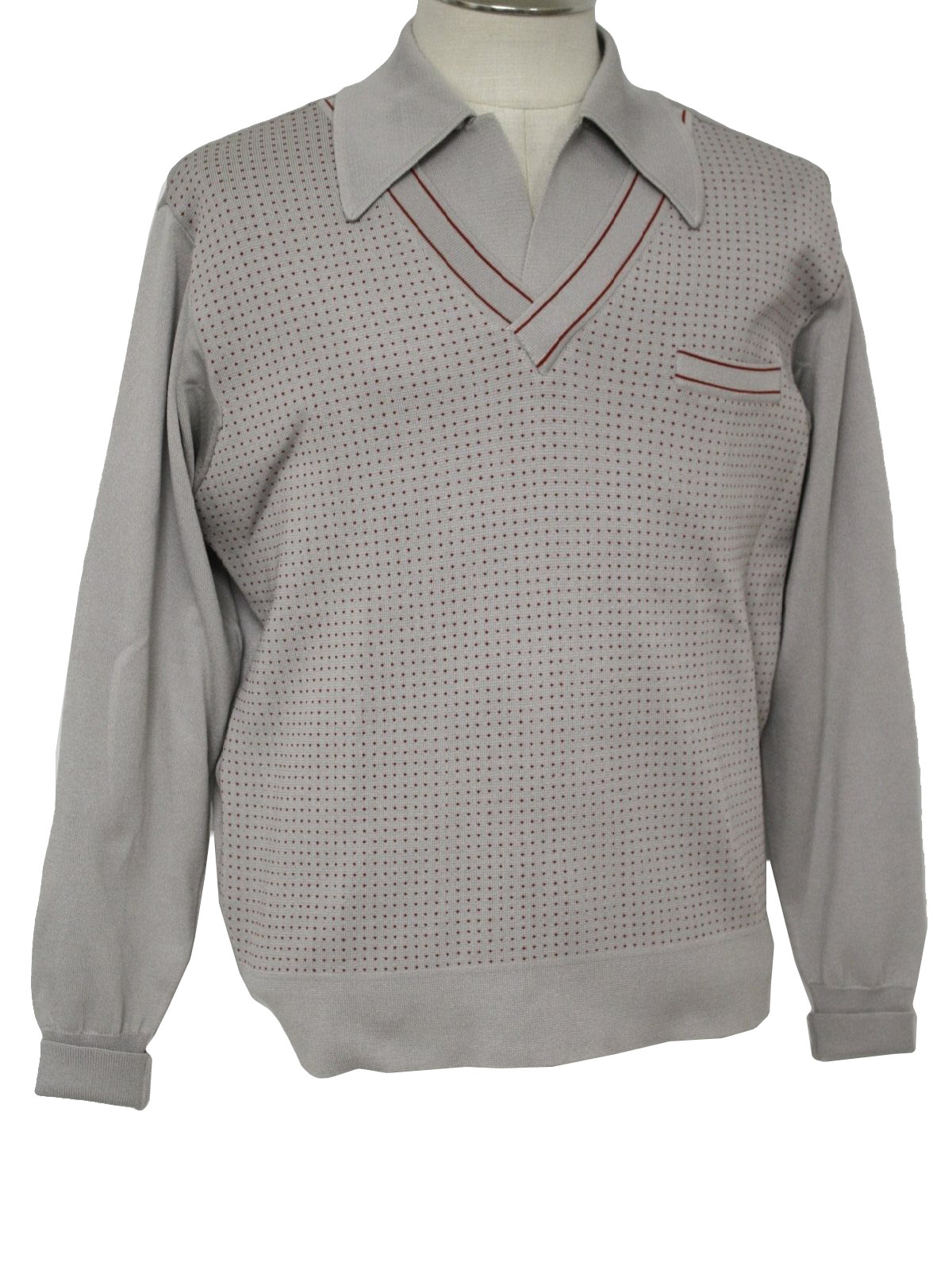 Damon Made in Italy 1970s Vintage Knit Shirt 70s Damon Made in Italy
