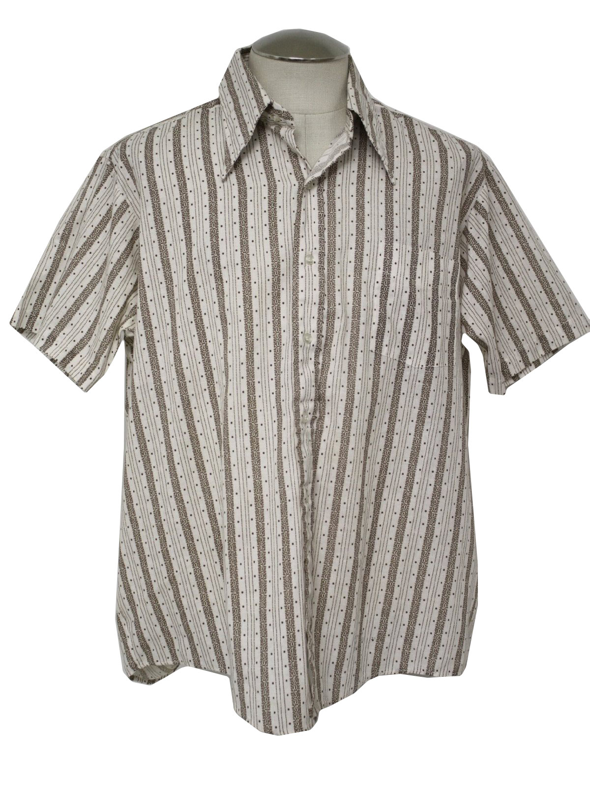 Retro Seventies Shirt: 70s -Fashion Classics- Mens dark brown and white ...