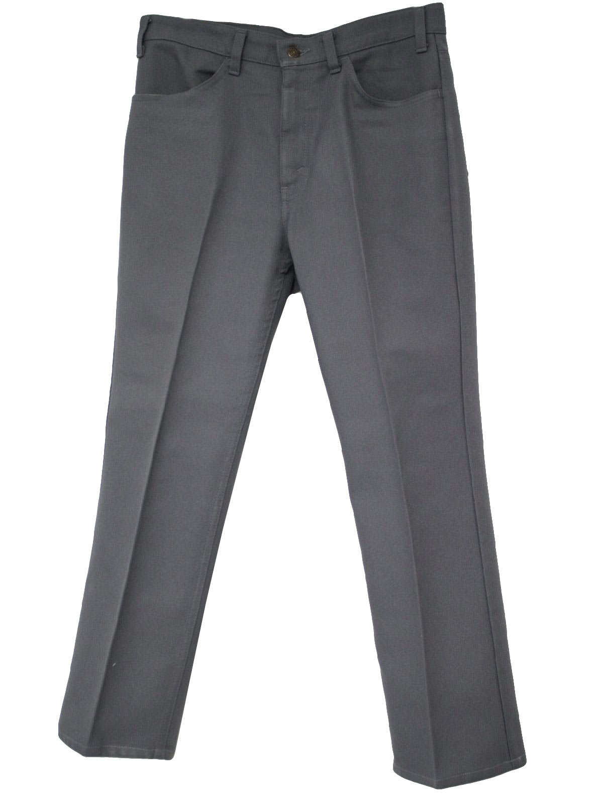 Levis 70's Vintage Pants: 70s -Levis- Mens light grey polyester twill ...