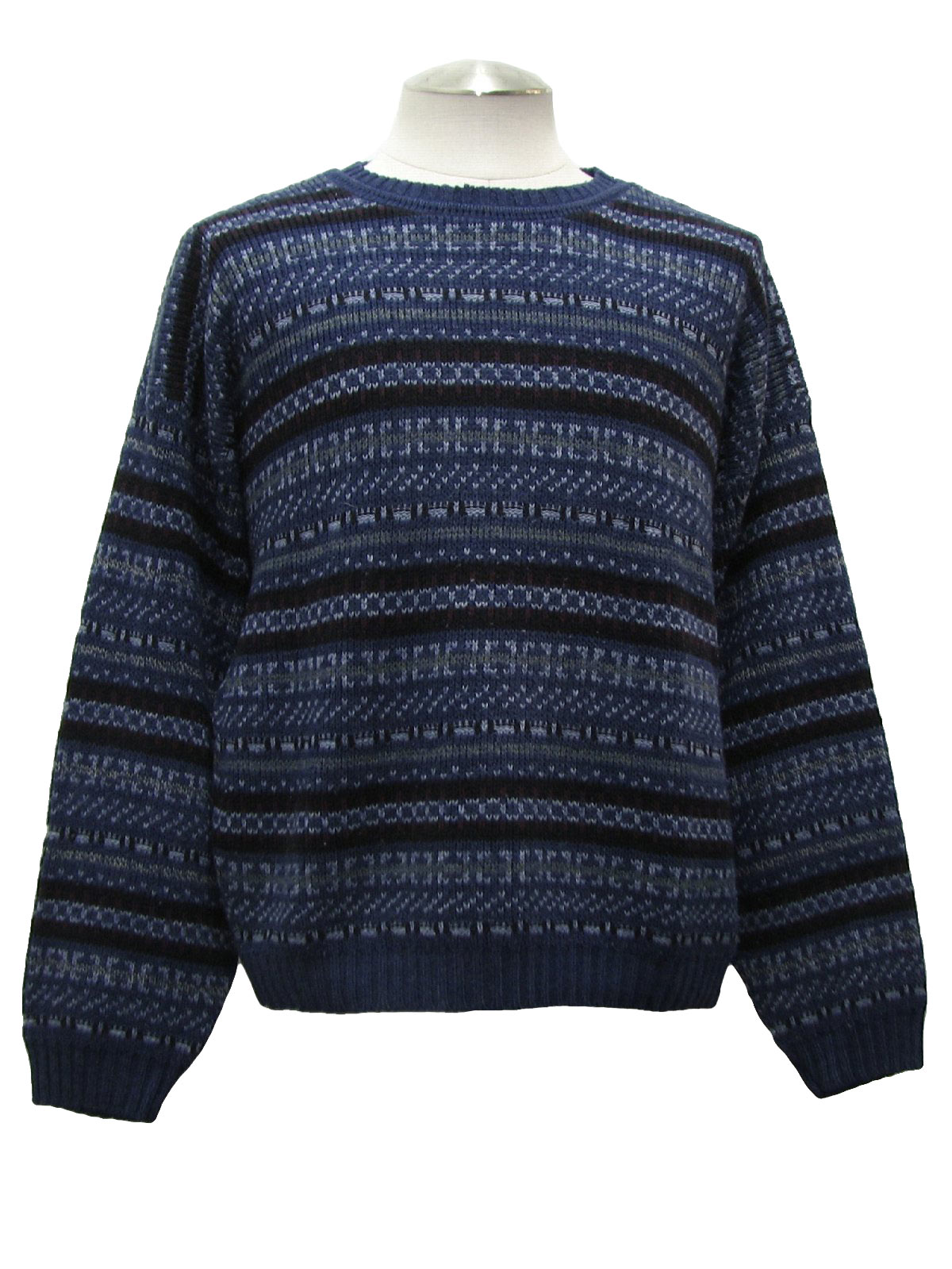 David Taylor 80's Vintage Sweater: 80s -David Taylor- Mens blue, black ...