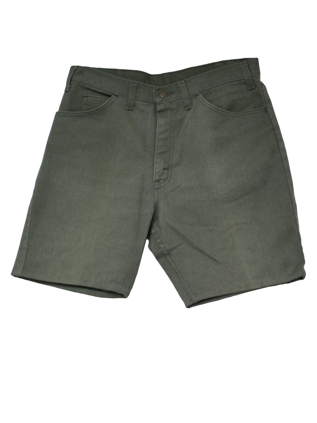 60s Retro Shorts: 60s -No Label- Mens light olive green cotton ...