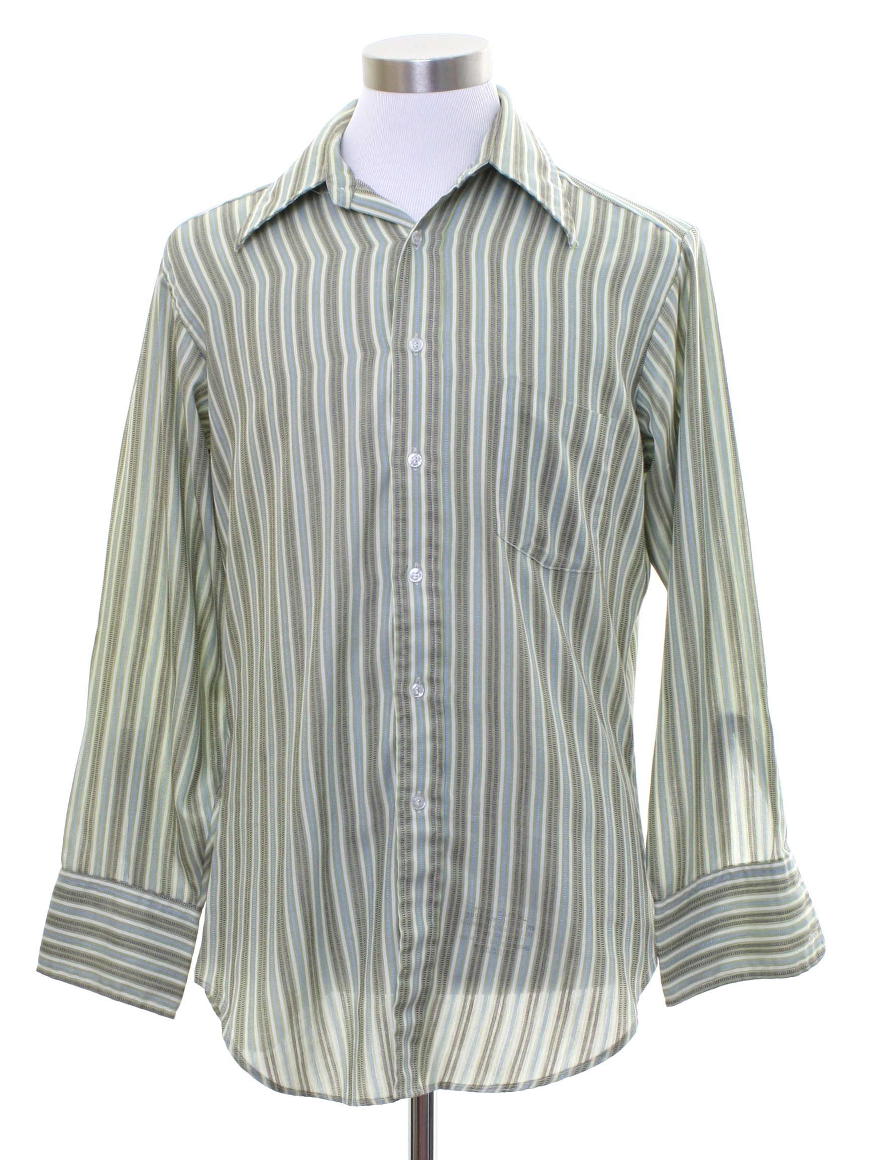 1960s Vintage Shirt: 60s style (made in Early 70s) -No Label- Mens ...