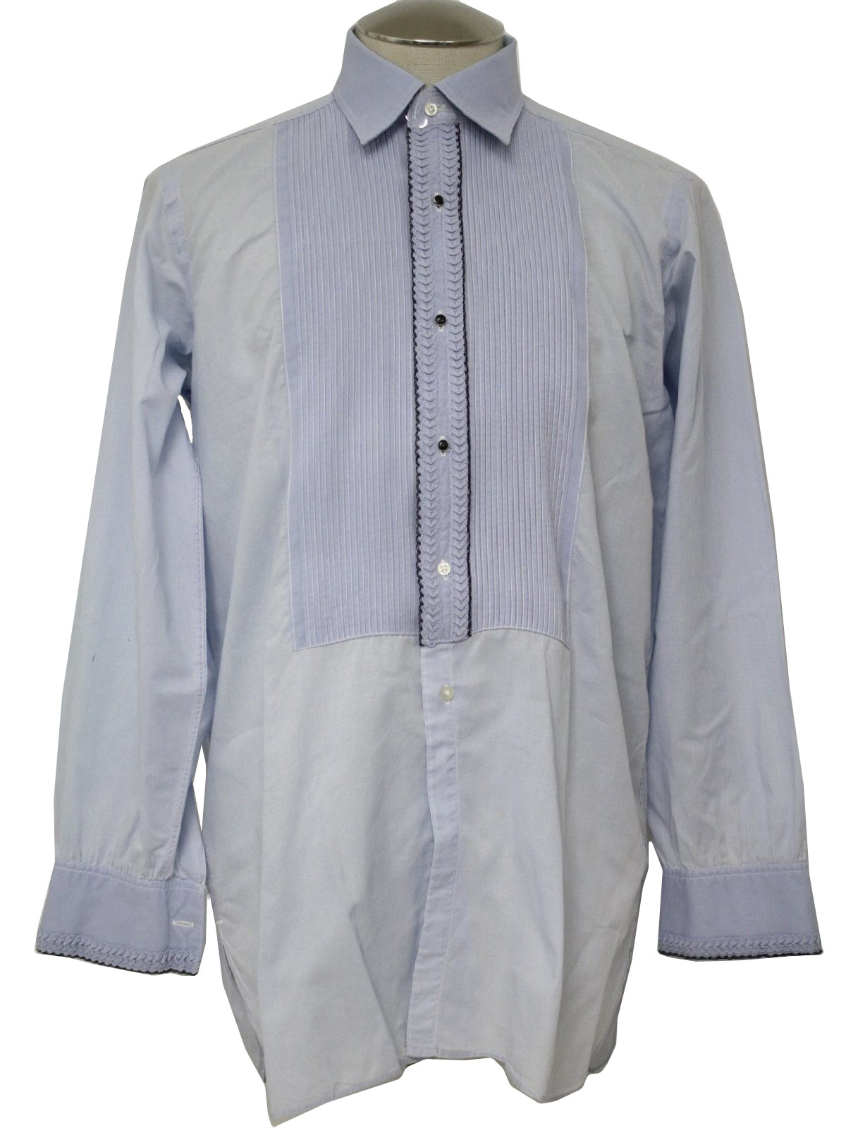 Vintage 1960's Shirt: 60s -After Six- Mens light blue cotton broadcloth ...