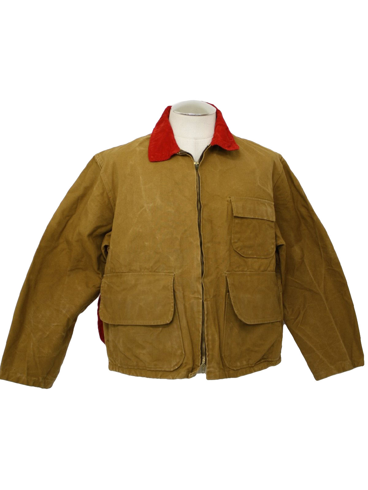 60s Retro Jacket: 60s style (made in 70s) -Sport Bilt- Mens tan and red ...
