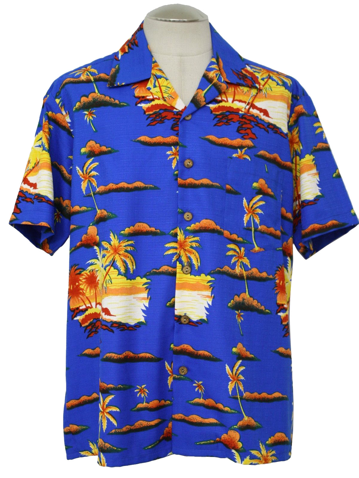 Retro 90s Hawaiian Shirt (Kennington) : 90s -Kennington- Mens blues ...