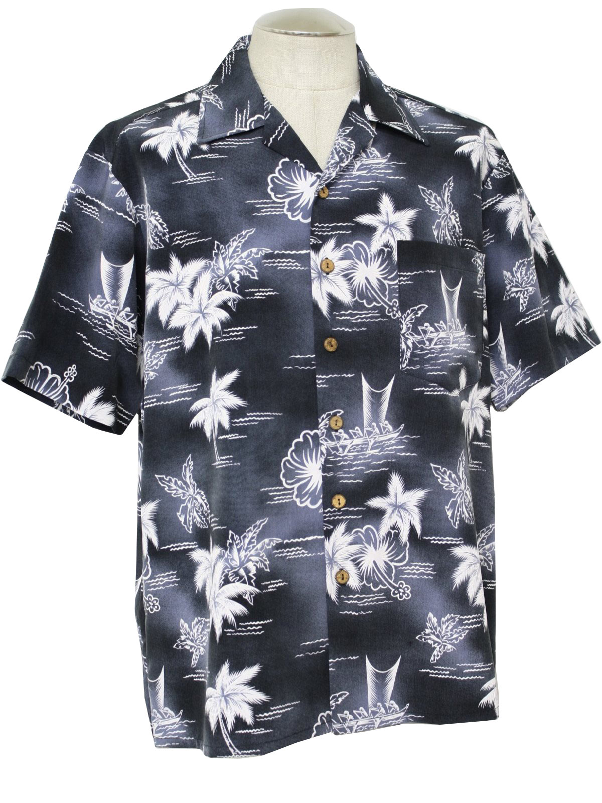 80's Vintage Hawaiian Shirt: 80s style (made in 90s) -Kennington- Mens ...