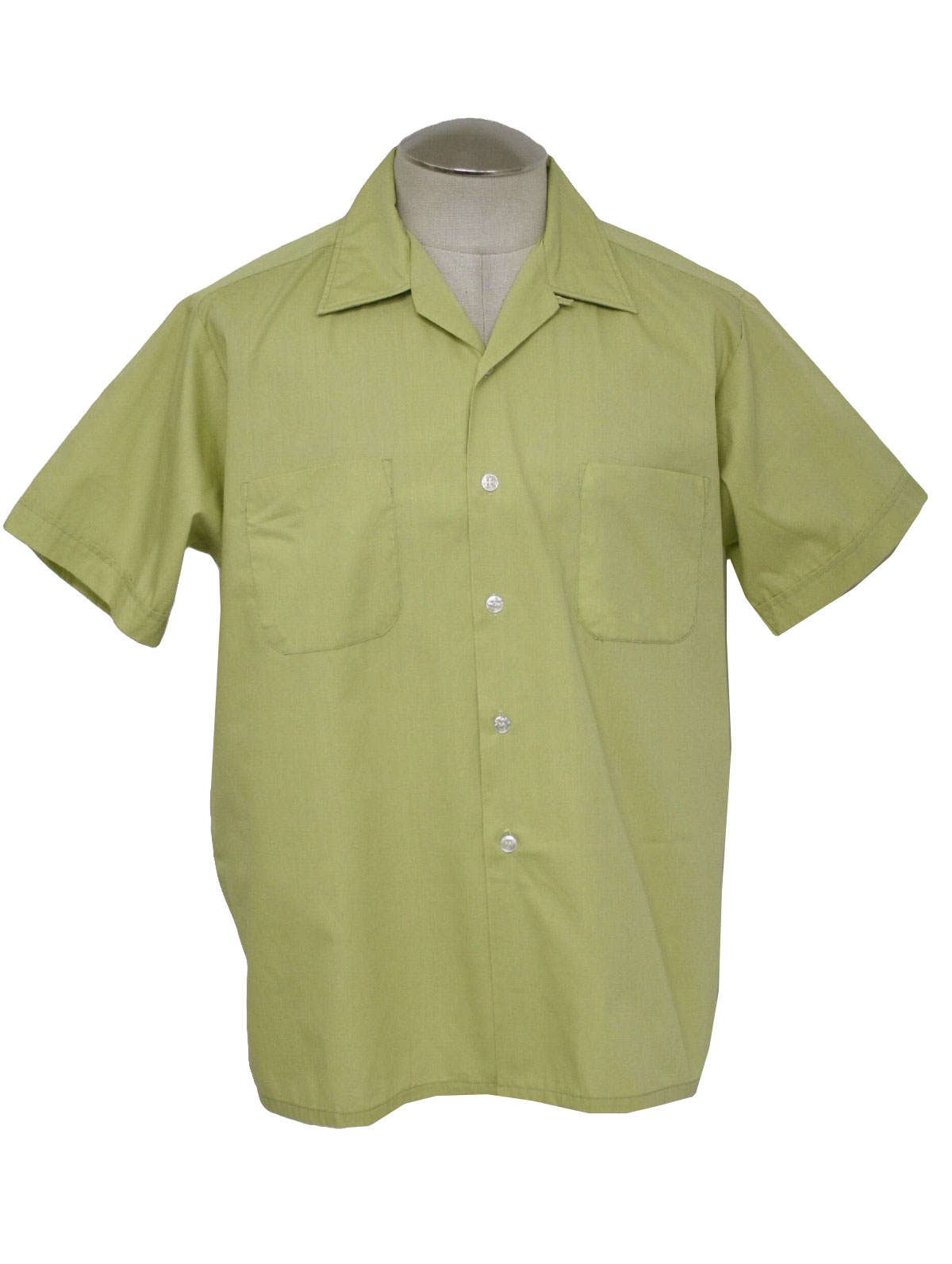 Vintage 1960's Shirt: 60s -Grants Menswear Permanent Press- Mens pale ...