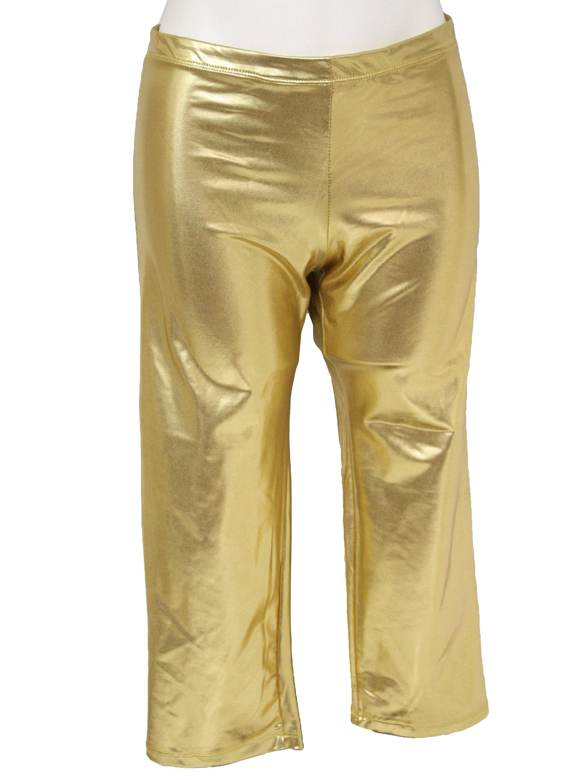 1980s Care Label Pants: 80s -Care Label- Unisex liquid gold nylon and ...