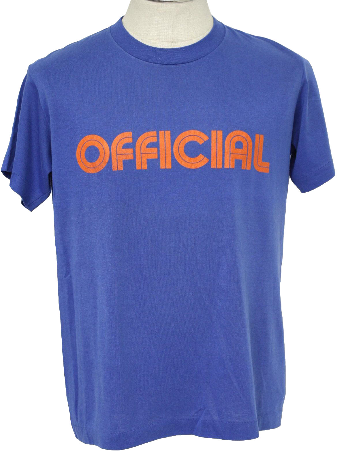 Vintage 80s T Shirt: 80s -Nike- Mens well worn blue and orange soft ...