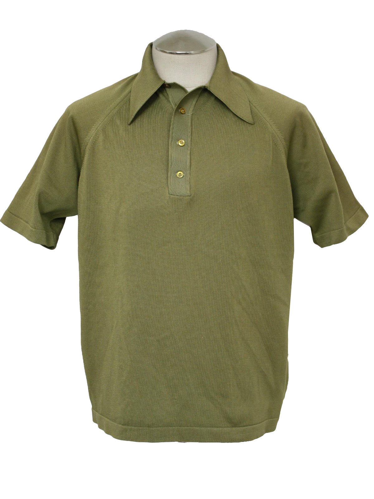 70's Pebble Beach Knit Shirt: 70s -Pebble Beach- Mens olive acrylic ...