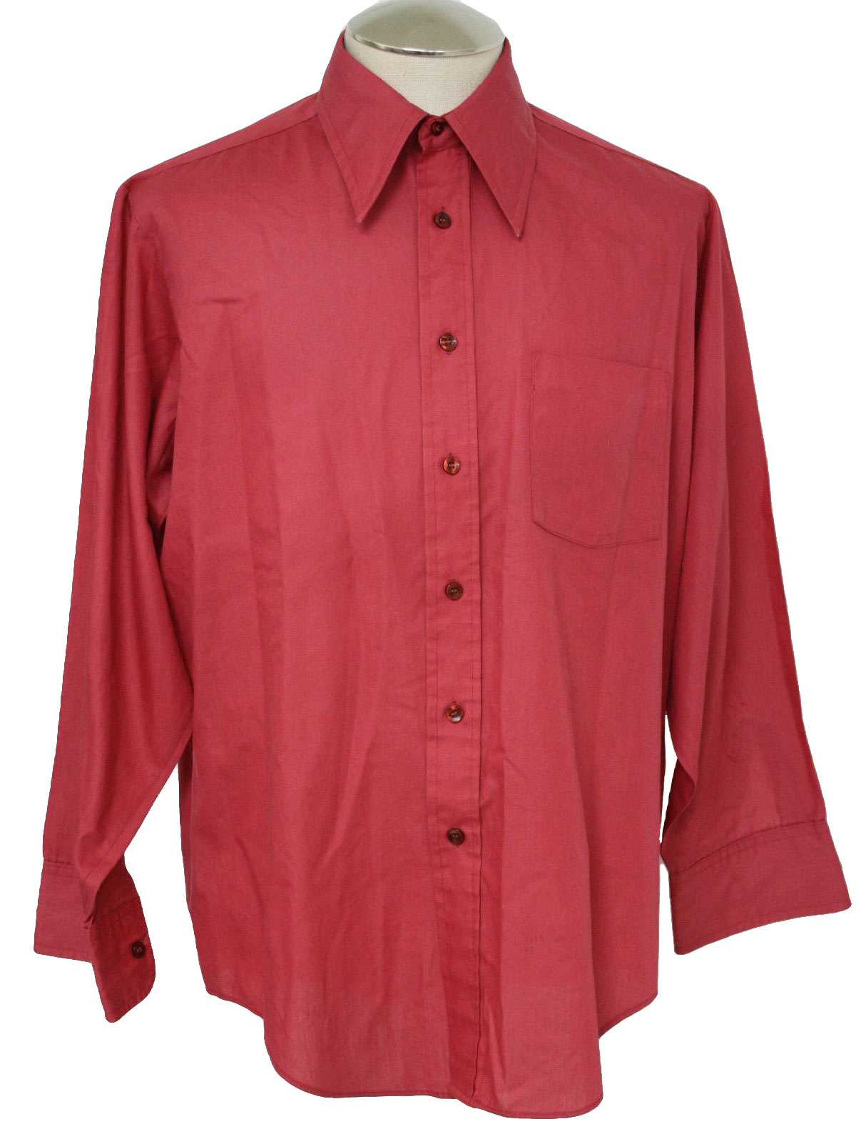 JC Penney 70's Vintage Shirt: Early 70s -JC Penney- Mens magenta cotton ...