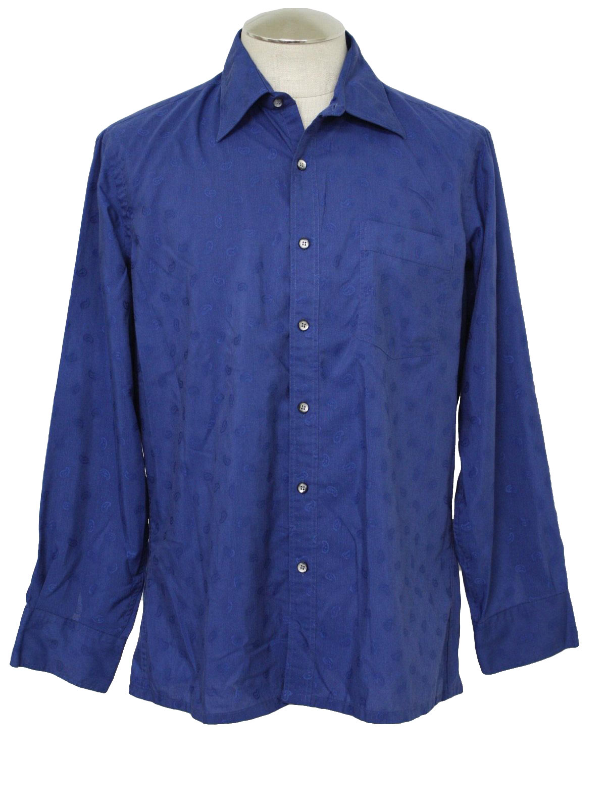 John Henry Seventies Vintage Disco Shirt: 70s -John Henry- Mens blue ...