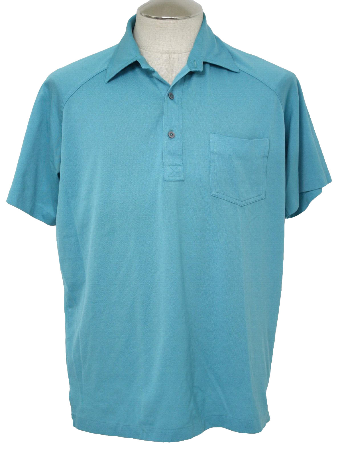 Vintage Robert Bruce 1980s Shirt: 80s -Robert Bruce- Mens turquoise ...