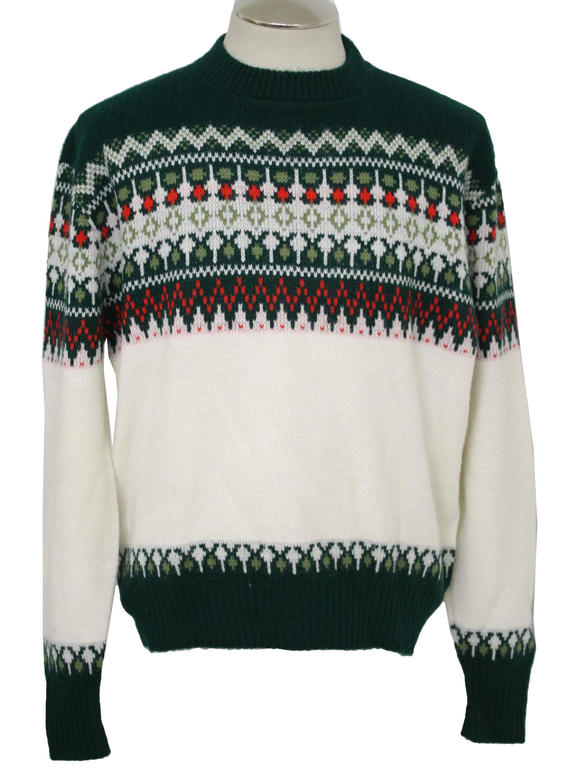 1970 s Mens VintageChristmas Colors Ski Sweater