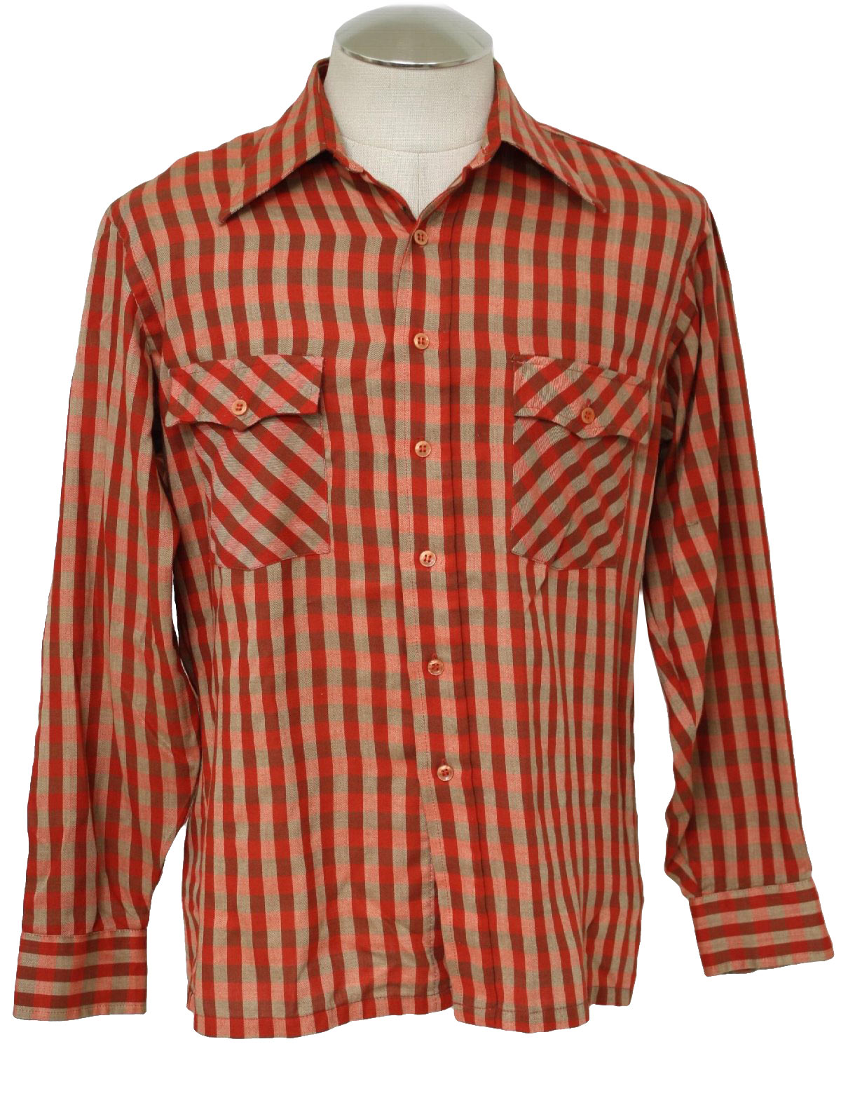1970's Vintage JC Penney Western Shirt: 70s -JC Penney- Mens reds, and ...
