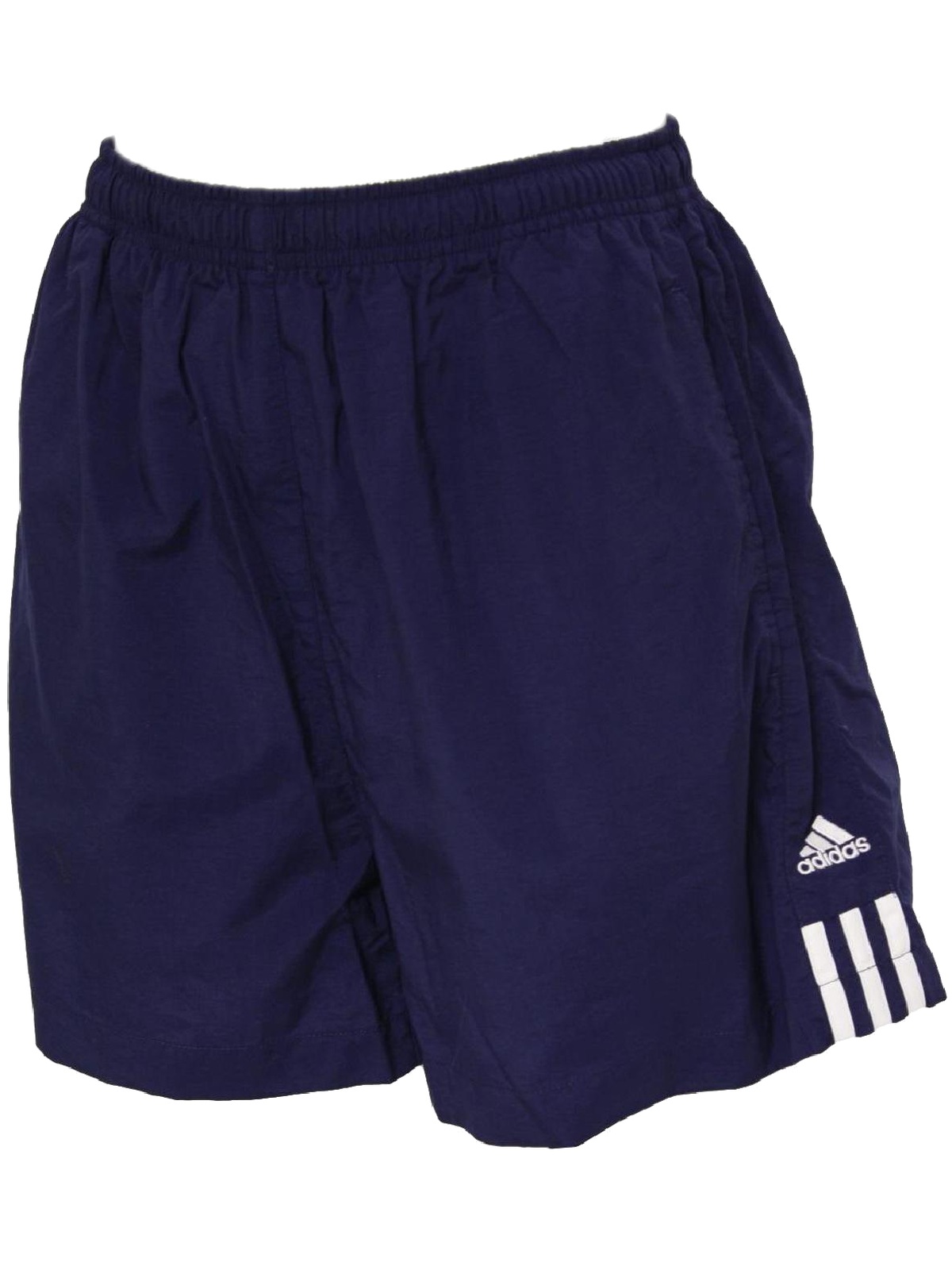 Vintage 1990's Shorts: 90s -Adidas- Unisex navy blue nylon crinkle ...