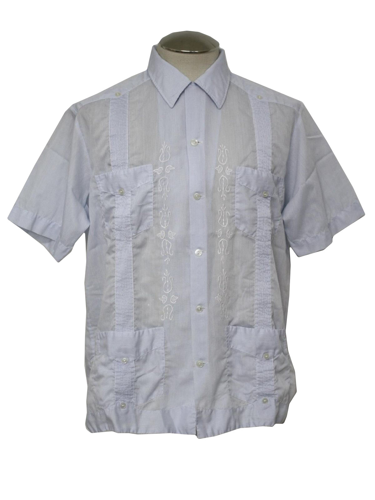Retro 80's Guayabera Shirt: 80s -Yucateca- Mens blended cotton, baby ...