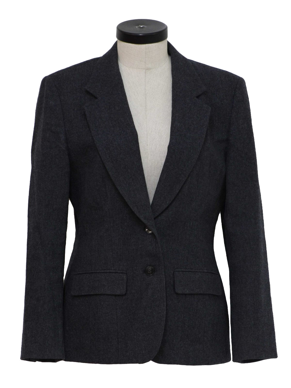 Vintage 1980's Jacket: 80s -Pendleton- Womens heather grey long sleeve ...