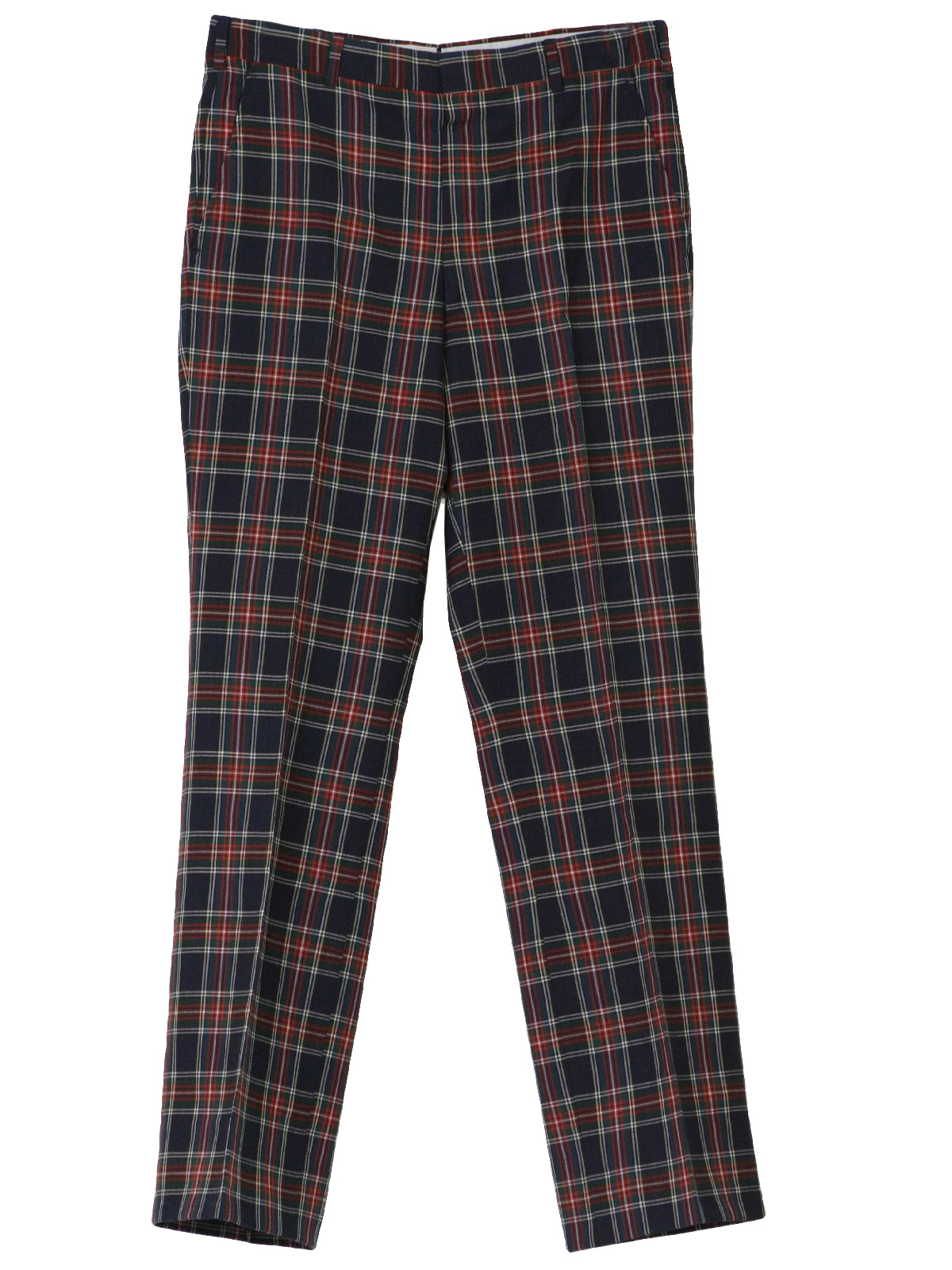 red black and white plaid pants