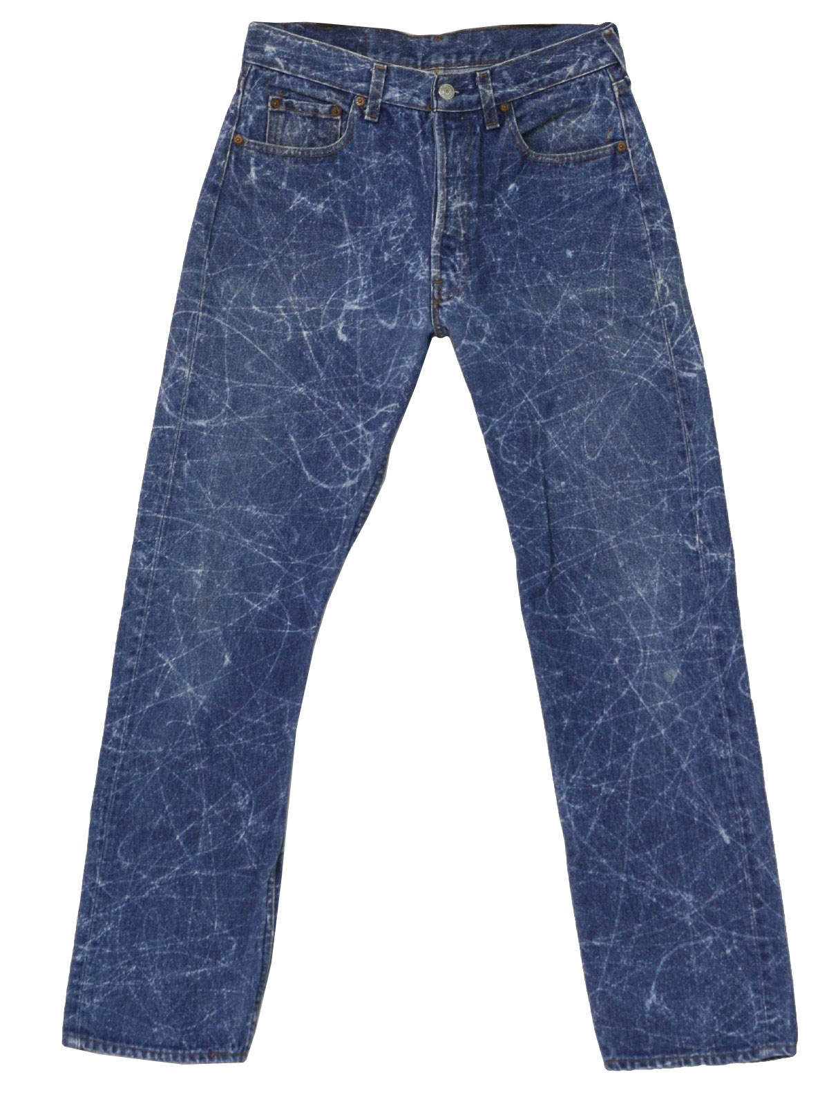 Levis 1980s Vintage Pants: 80s -Levis- Mens blue and white cotton denim ...