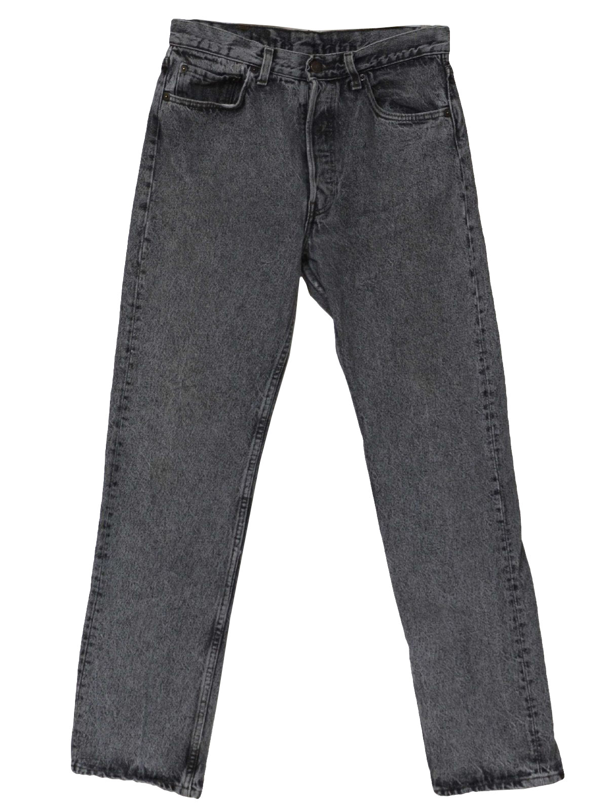 Vintage Levis Eighties Pants: 80s -Levis- Mens grey cotton denim stone ...