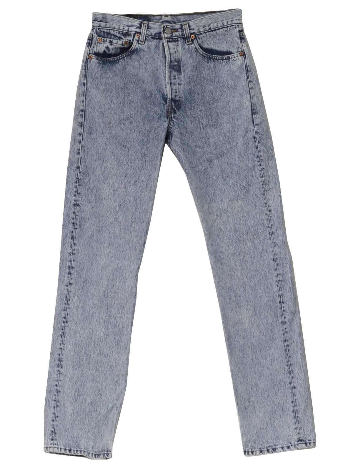 Levis 80's Vintage Pants: 80s -Levis- Mens blue and white cotton denim ...