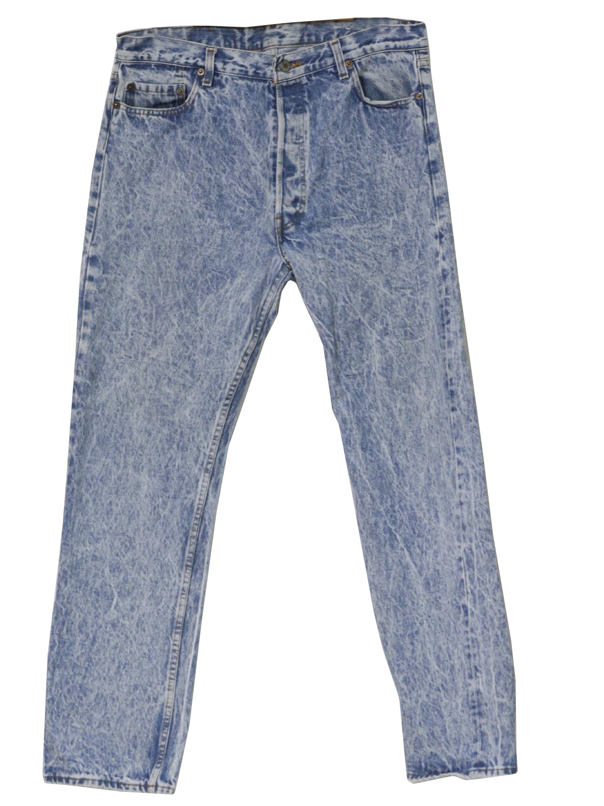 Retro 1980s Pants: 80s -Levis- Mens blue cotton denim acid wash jeans ...