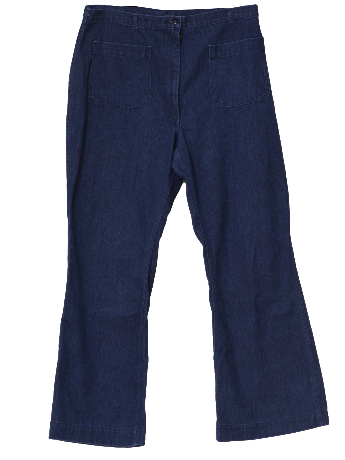1970's Retro Bellbottom Pants: 70s -Goodwill Industries- Womens blue ...