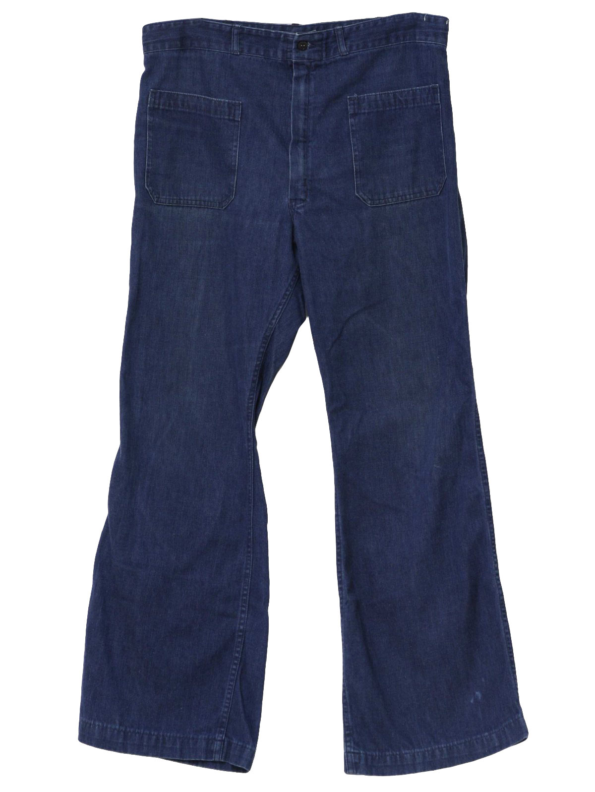 Seventies Seafarer Bellbottom Pants: 70s -Seafarer- Mens blue cotton ...