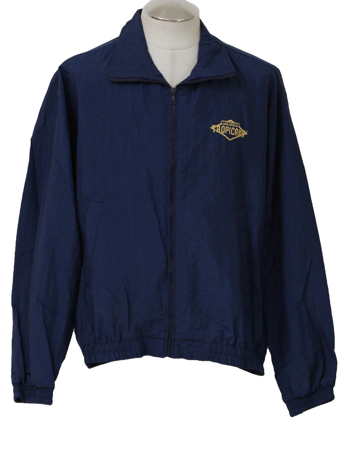 1990s Girard Jacket: 90s -Girard- Unisex navy blue nylon jacket having ...