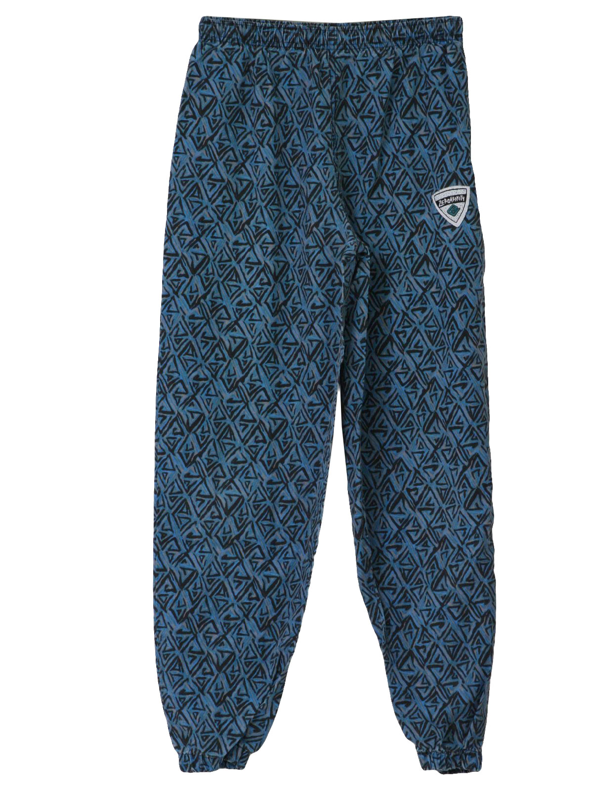 Eighties Vintage Pants: 80s -Zero Gravity- Mens teal blue, grey and ...