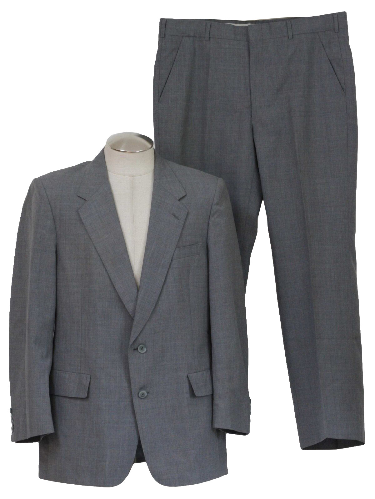 80s Retro Suit: 80s -Christian Dior- Mens heather grey, faint blue ...