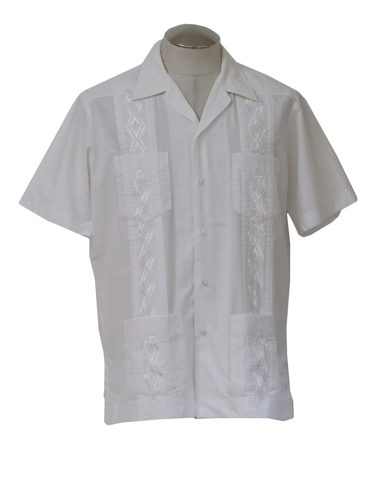 1980's Vintage Guayabera Guayabera Shirt: 80s -Guayabera- Mens white ...