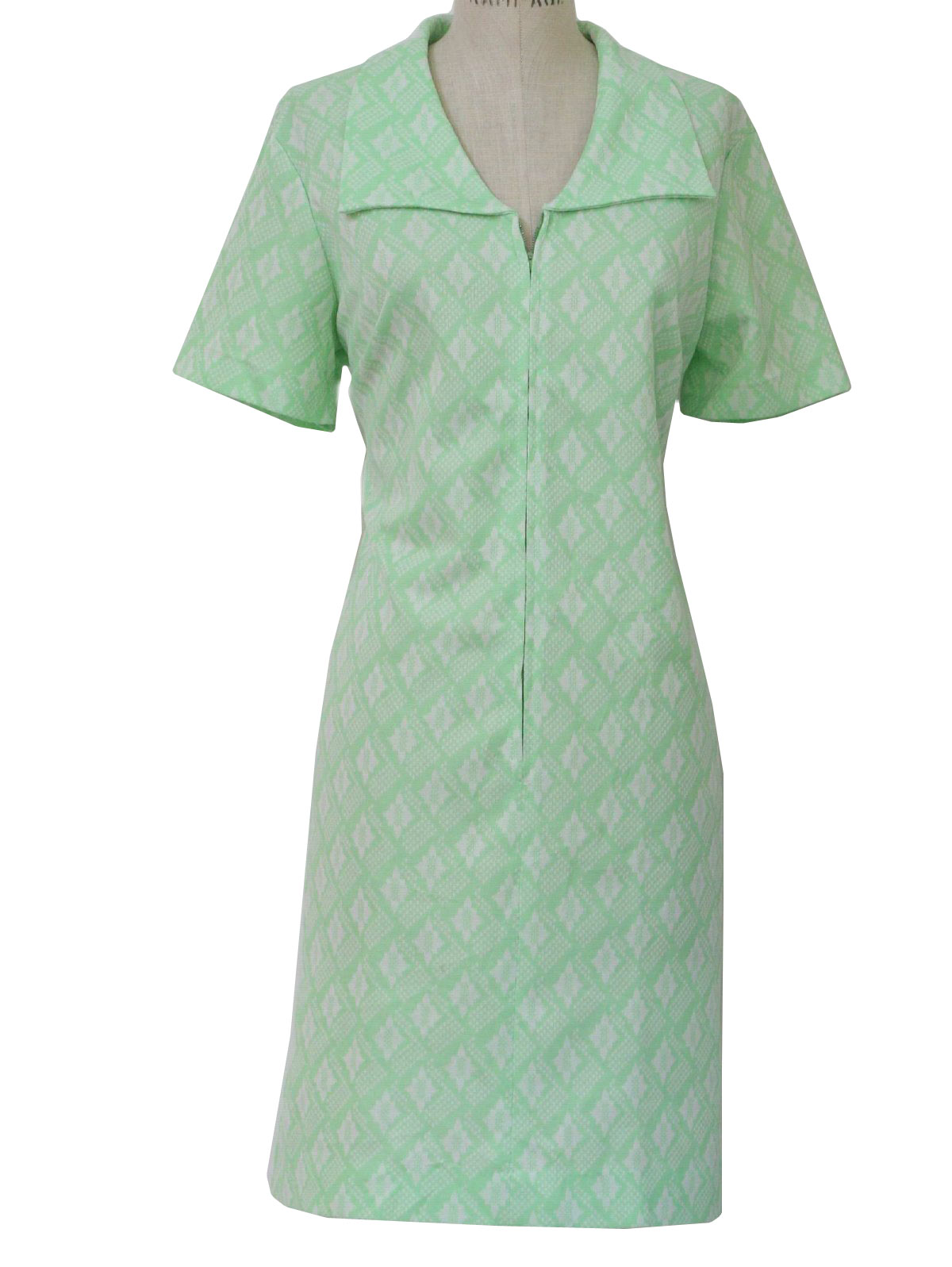 Retro 1960's Dress (Home Sewn) : 60s -Home Sewn- Womens bright green ...