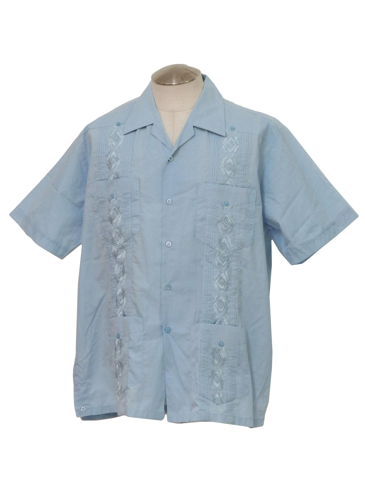 90s Vintage Attrak Guayabera Shirt: 90s or newer -Attrak- Mens light ...