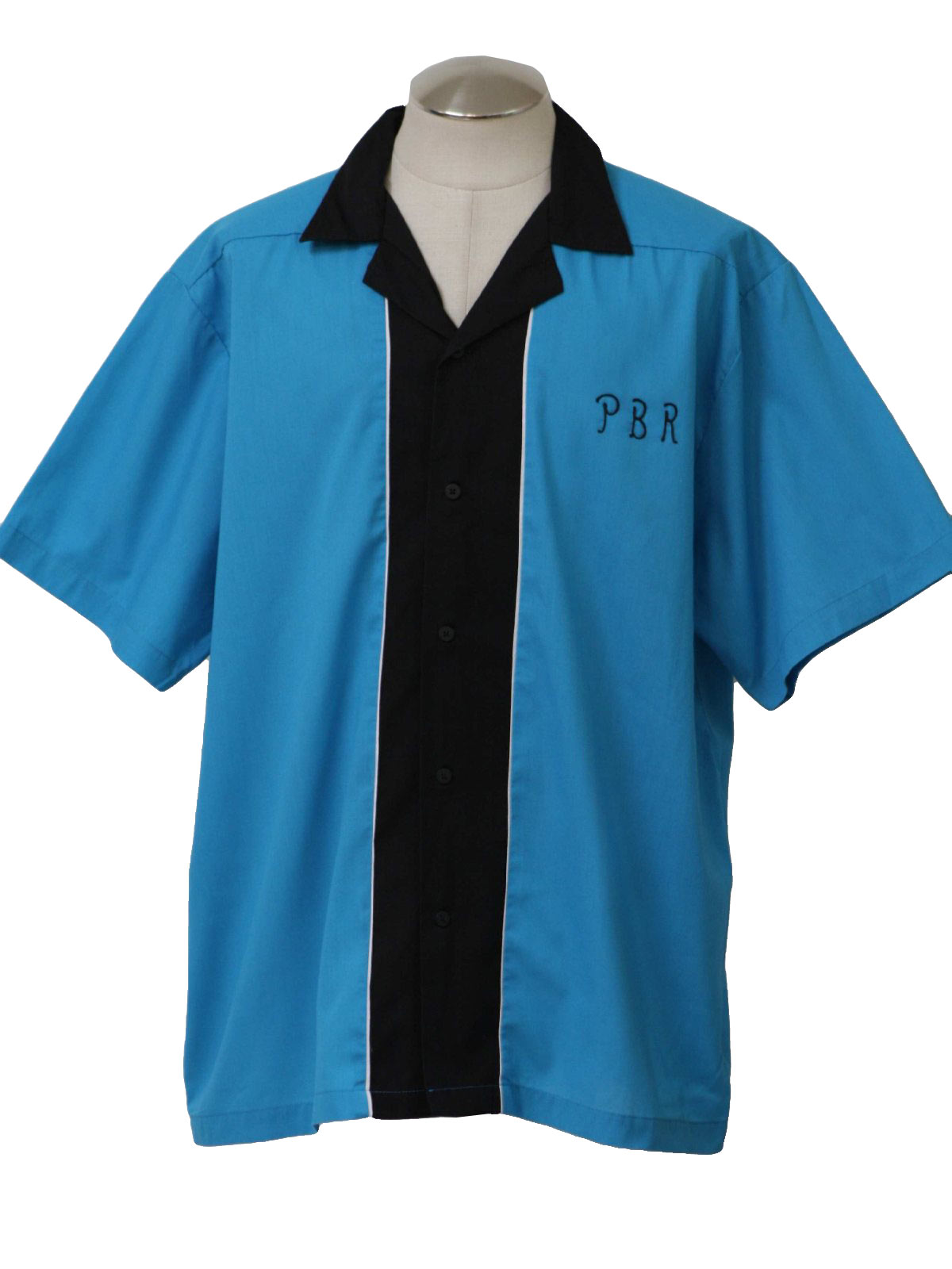1990's Retro Bowling Shirt: 90s -Cruisin- Mens teal, black, white ...