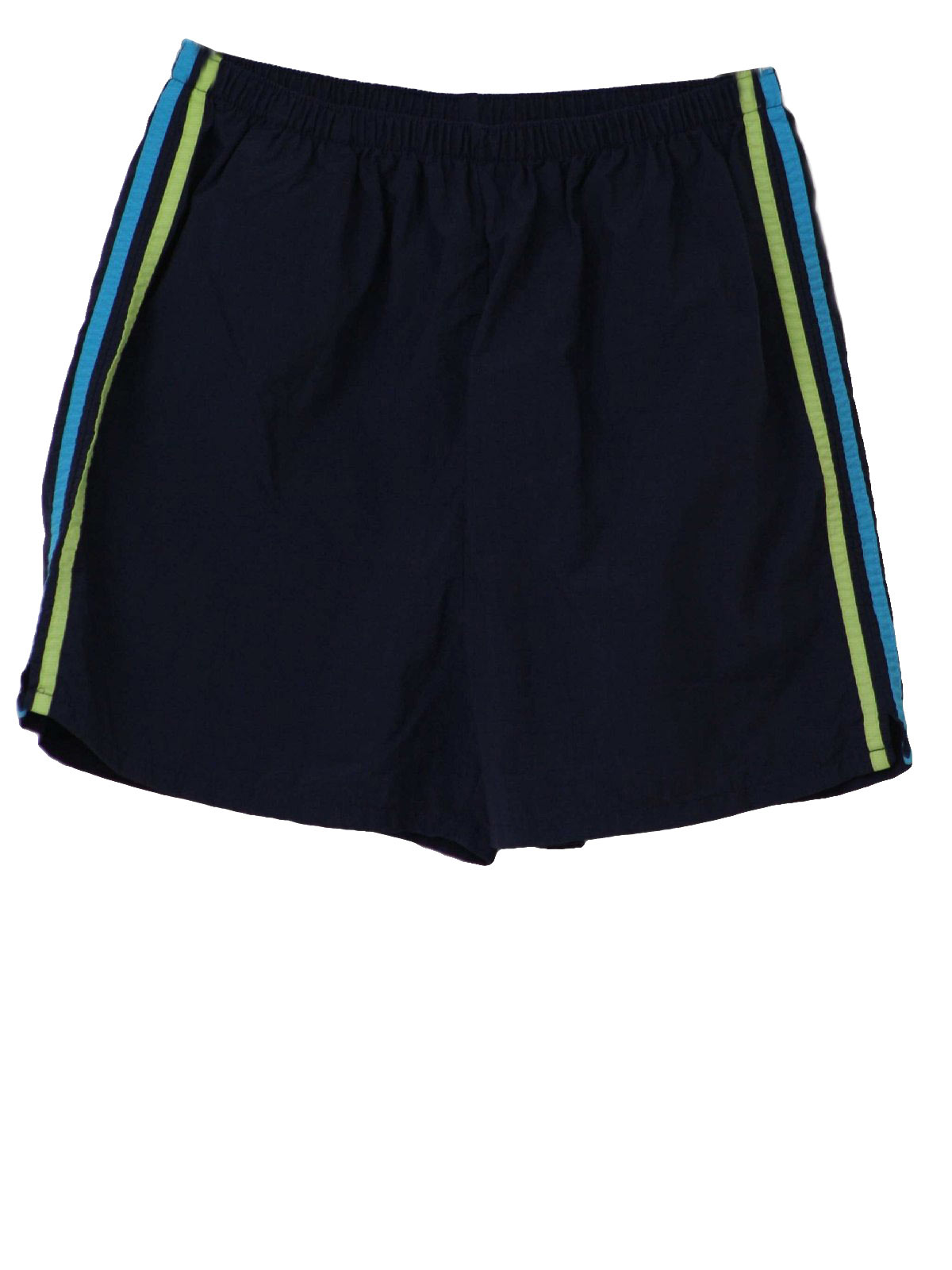 Retro 80's Shorts: 80s -Athletic Works- Unisex navy blue crinkle nylon ...