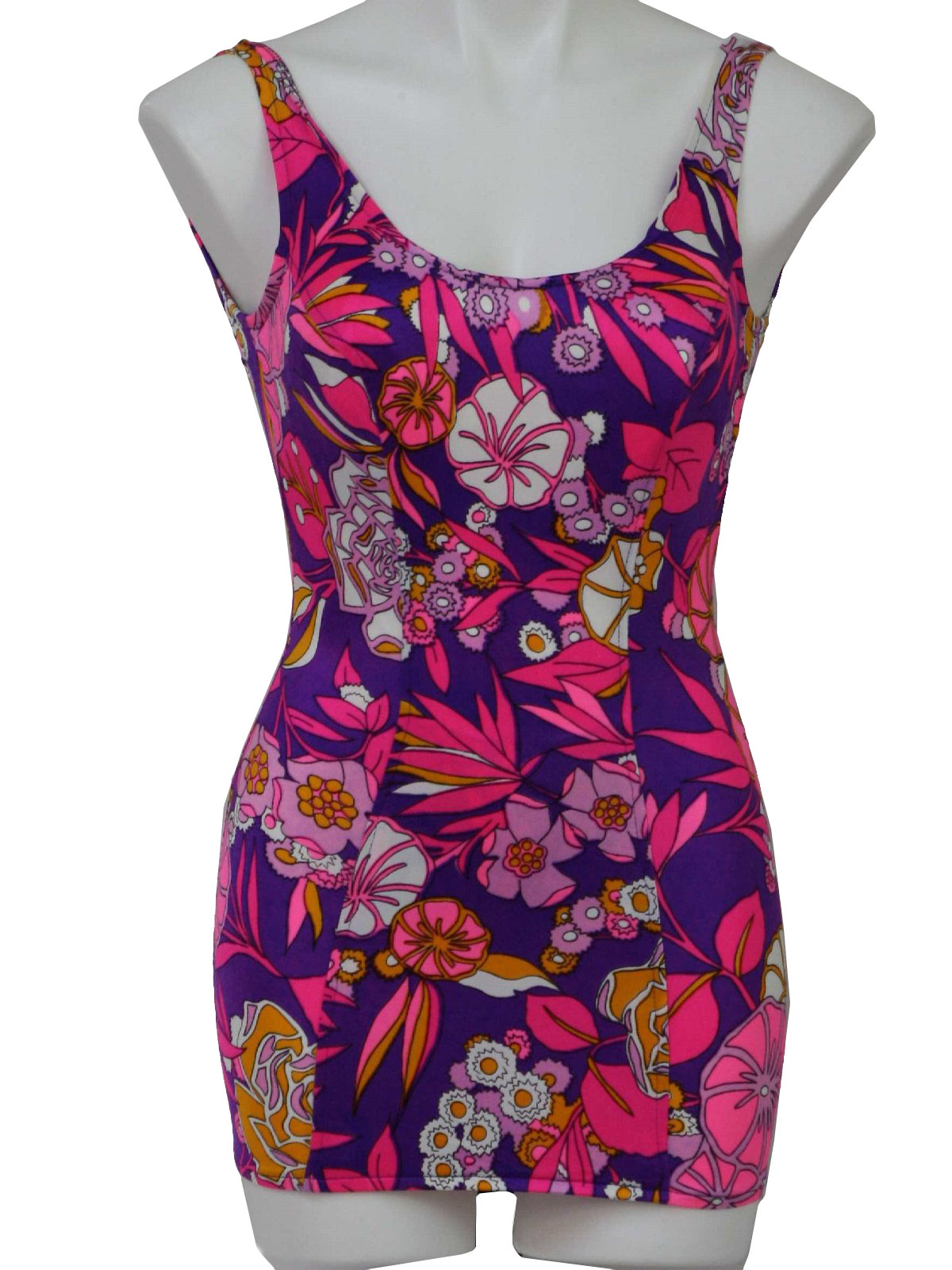 70s Retro Swimsuit/Swimwear: Early 70s -Swim Suit Sears- Womens purple ...