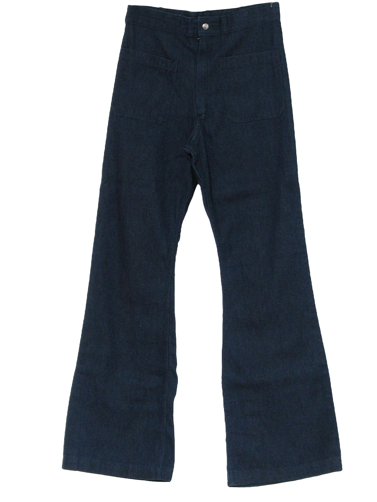 70's Vintage Bellbottom Pants: 70s -Seafarer- Mens dark blue cotton and ...