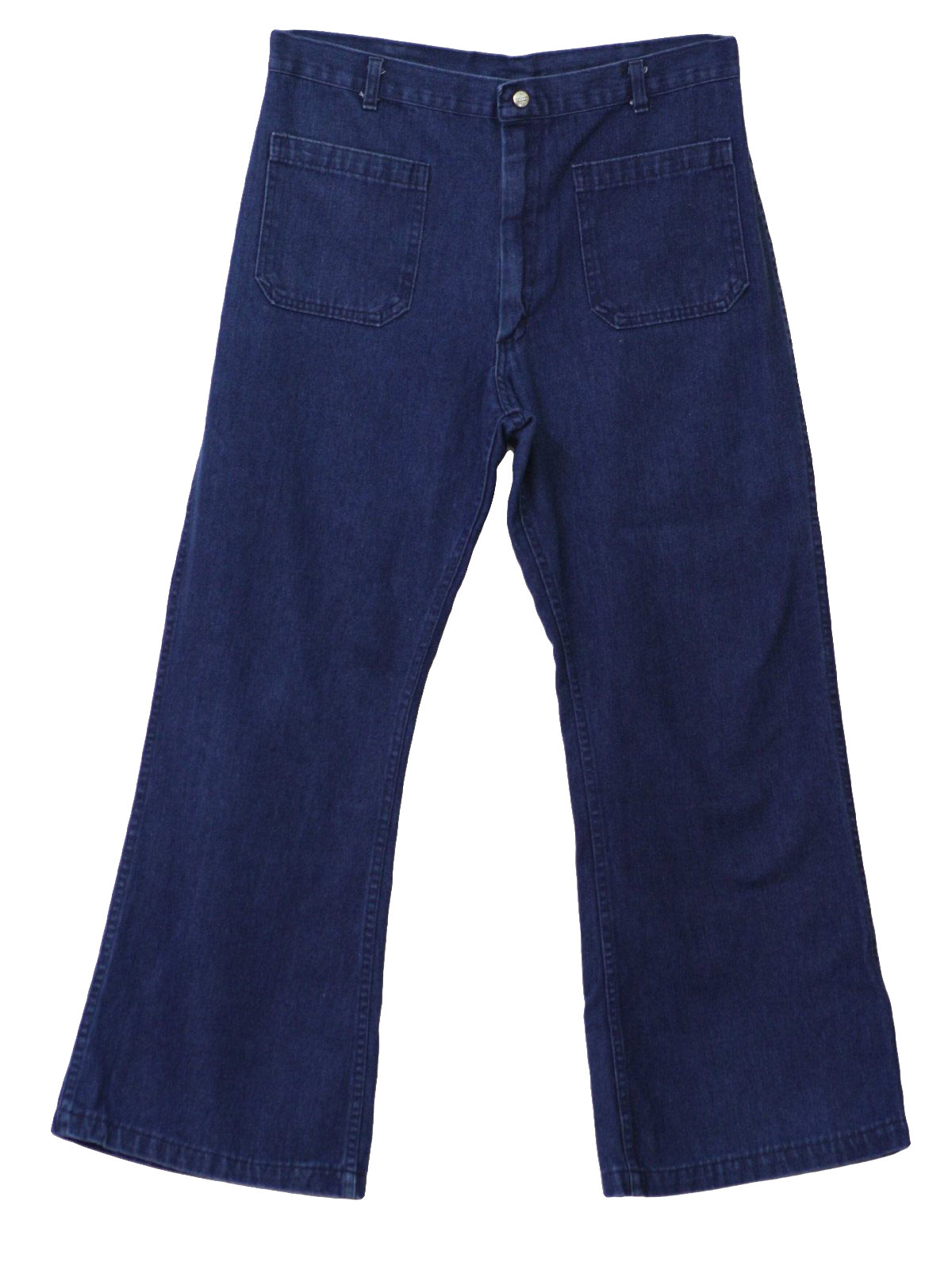 70s Bellbottom Pants (Seafarer): 70s -Seafarer- Mens dark blue cotton ...