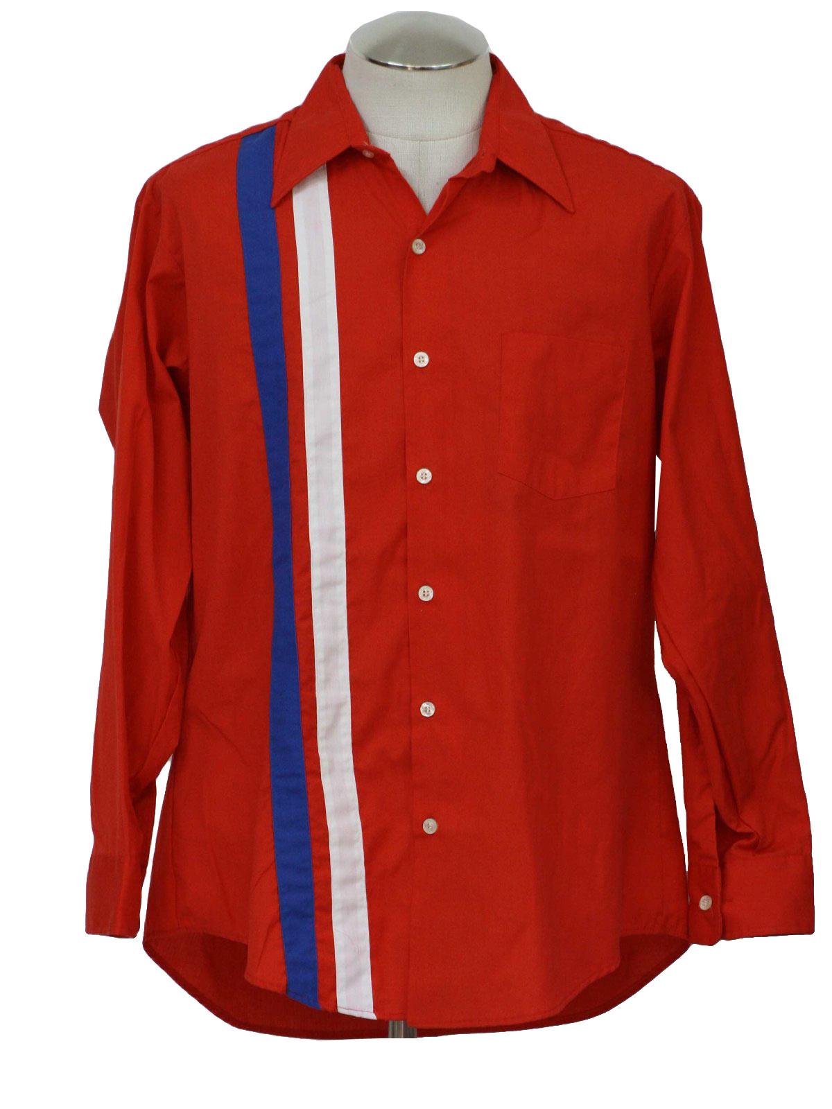 1970's Retro Shirt: Early 70s -Mr Exec- Mens red background with sewn ...
