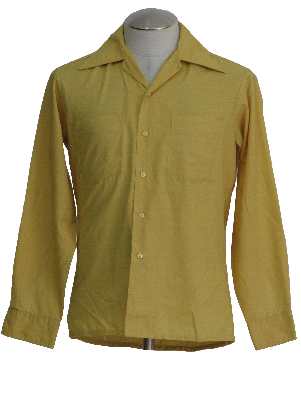 1970's Vintage Towncraft Shirt: 70s -Towncraft- Mens mustard yellow ...