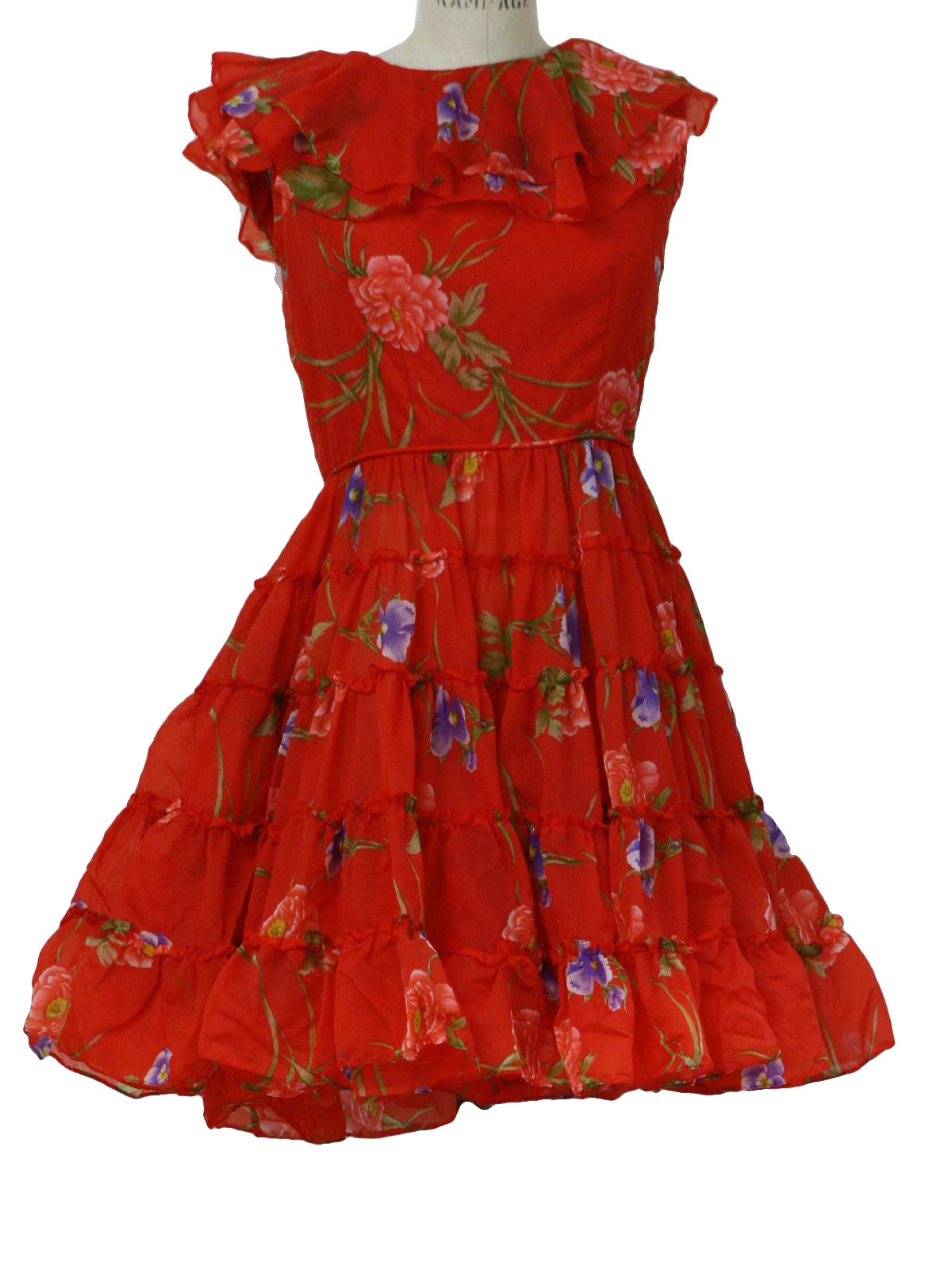 Vintage The do sa do 60's Dress: 60s -The do sa do- Womens red, green ...